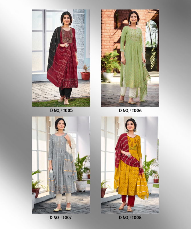 Siya By Rangjyot Jeavy Rayon Kurti With Bottom Dupatta Catalog